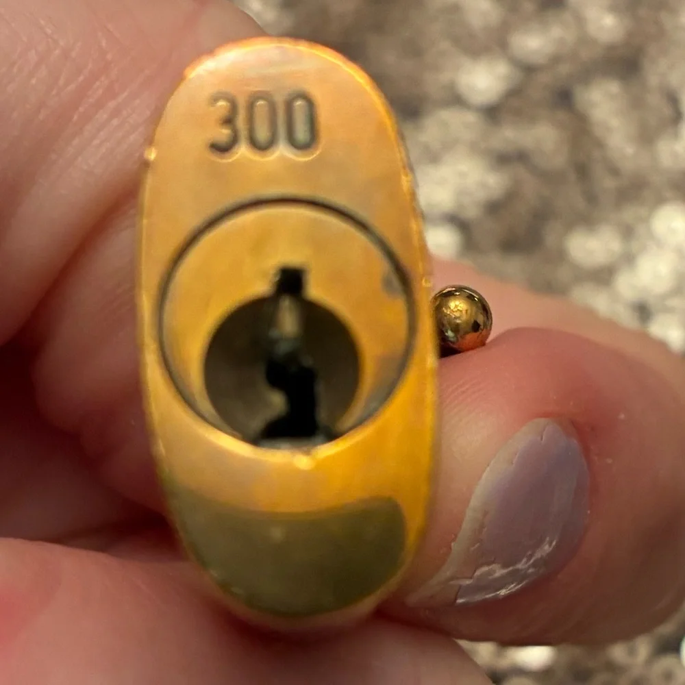 Louis Vuitton Gold Tone Brass Padlock and Key No. 300 - Picture 3 of 3
